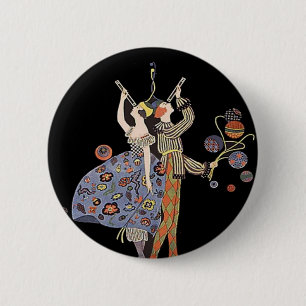 Vintage WW1 Art Deco Poster Pinback Button