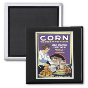 Vintage WW1 Food Administration Corn Products Magnet