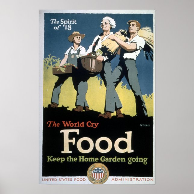 Vintage WW1 Home Garden Poster (Front)