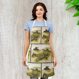 Vintage WW2 Bazooka Soldier and Tank Apron