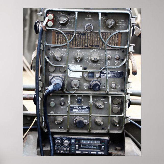 Vintage WW2 Military radio Poster (Front)