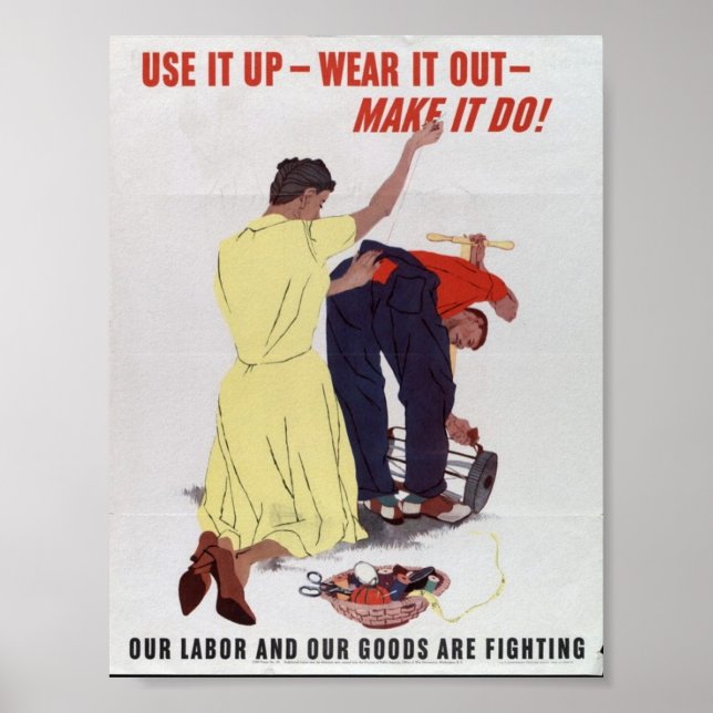 Vintage WW2 Propaganda Poster (Front)