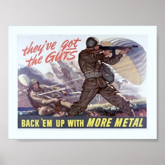 Vintage WW2 Propaganda Poster (Front)