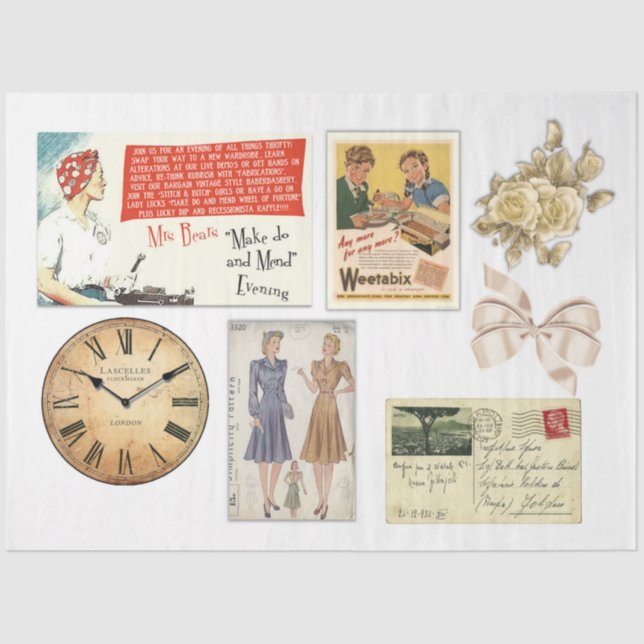 Vintage WW2 Series Design 9 Tissue Paper (Front)
