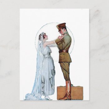 Vintage Wwi Army Bride Postcard by Cardgallery at Zazzle