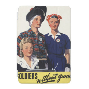 Vintage WWII Soldiers Without Guns Feminist Art iPad Mini Cover