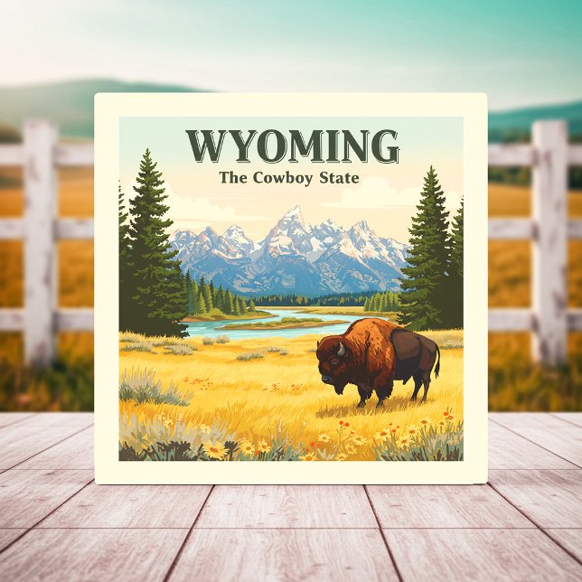  Vintage Wyoming Ceramic Tile (Creator Uploaded)