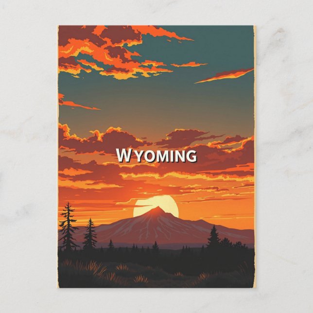 Vintage Wyoming Postcard (Front)