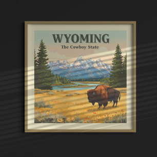 Vintage Wyoming Poster