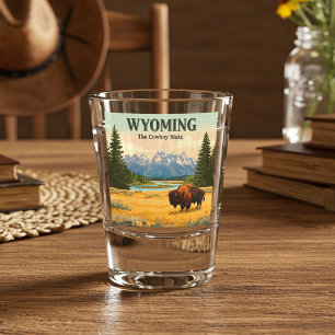 Vintage Wyoming Shot Glass