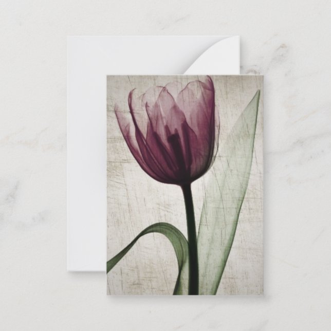 Vintage X-Ray Tulip Note Card (Front)