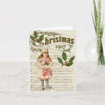 Vintage Xmas 1907 Girl Sheet Music Noel