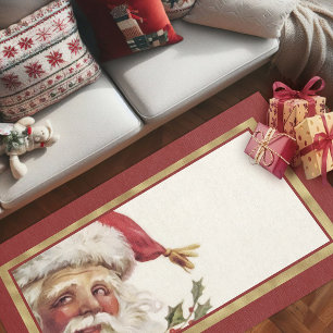 Vintage Xmas Decor Santa Christmas Area Rug 3"'X2'