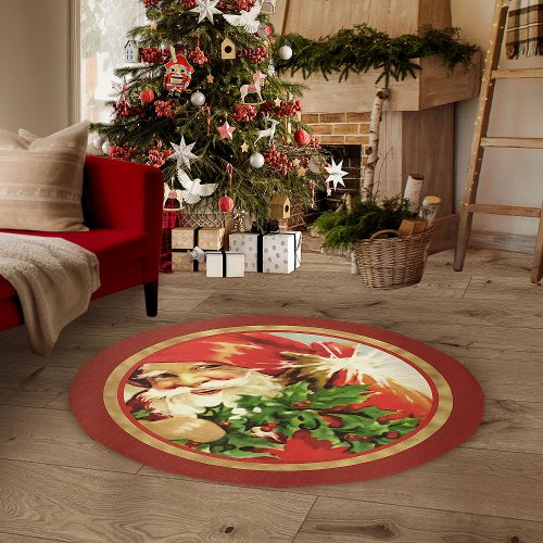 Vintage Xmas Decor Santa Christmas Area Rug 5