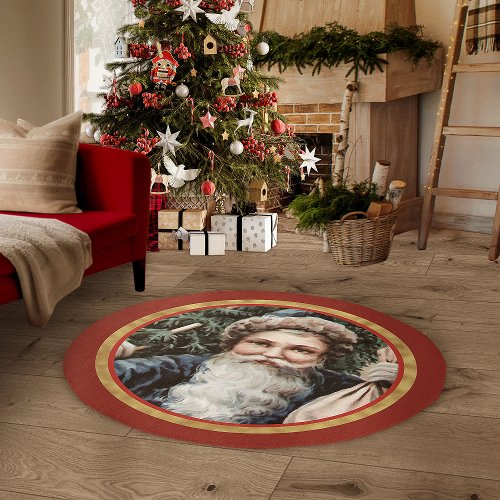 Vintage Xmas Decor Santa Christmas Area Rug 5