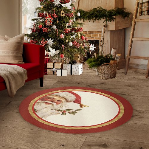 Vintage Xmas Decor Santa Christmas Area Rug 5