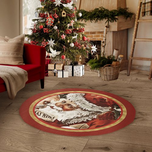 Vintage Xmas Decor Santa Christmas Area Rug 5