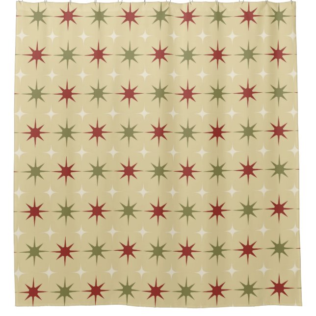 Vintage Xmas Stars (1).jpg Shower Curtain (Front)
