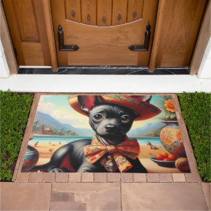 Vintage Xoloitzcuintle Doormat