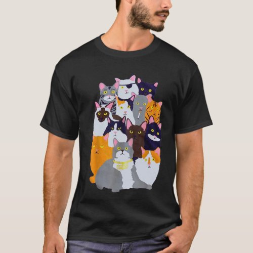 Vintage Y2K Enjoi Cat Gang Cute Cat Mom Cat Dad Ca T_Shirt