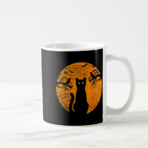 Vintage Y Halloween Black Cat Costume Retro Cat Mo Coffee Mug