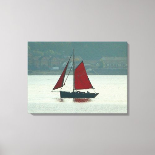 Vintage Yacht at Cardiff Bay Canvas Print