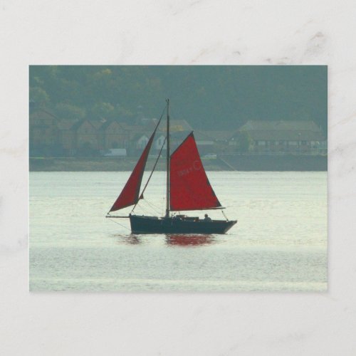 Vintage Yacht at Cardiff Bay Postcard