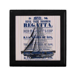 Vintage Yacht Regatta Advertisement Gift Box