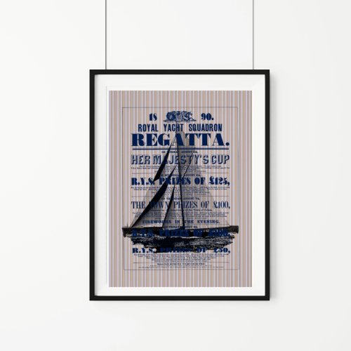 Vintage Yacht Regatta Advertisement Poster