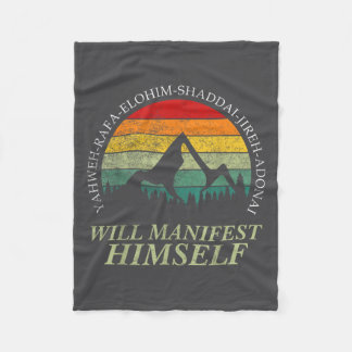Vintage Yahweh - Will Manifest Himself Worshiper C Fleece Blanket