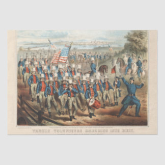 Vintage Yankee Volunteers Marching Dixie Decoupage Tissue Paper