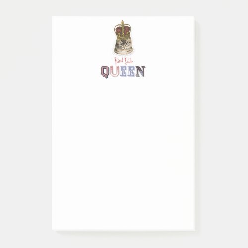 Vintage Yard Sale Queen Cat Notepad