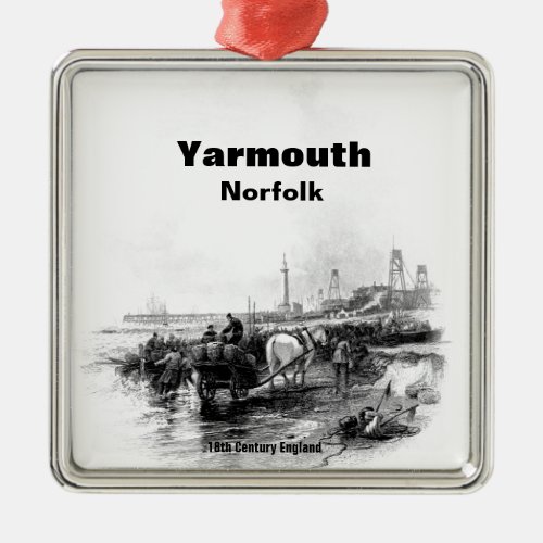 Vintage Yarmouth Norfolk England Metal Ornament