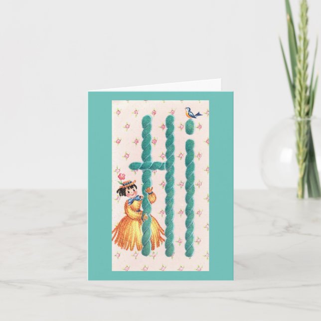 Vintage Yarn Doll Hi Card (Front)