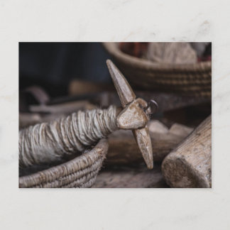 Vintage Yarn Spindle Postcard