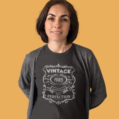 Vintage Year Aged to Perfection Birthday  T_Shirt