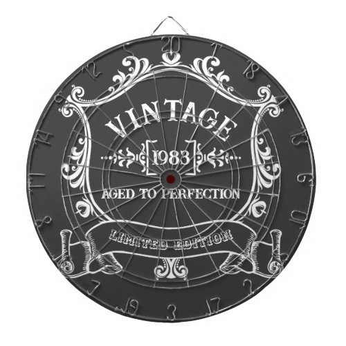 Vintage Year Aged to Perfection Birthday Year Dart Board