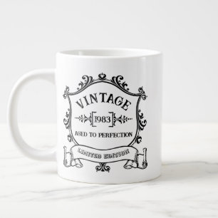 Vintage Year Aged to Perfection Birthday Year Giant Coffee Mug