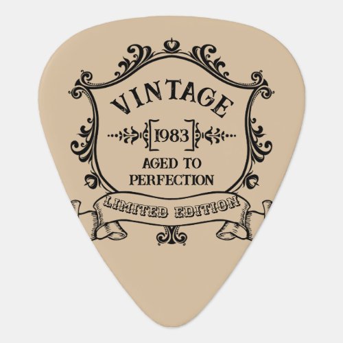 Vintage Year Aged to Perfection Custom Birth Year Guitar Pick