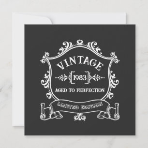 Vintage Year Aged to Perfection Custom Birth Year Invitation