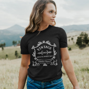 Vintage Year Aged To Perfection Custom Birth Year T-shirt by freshpaperie at Zazzle