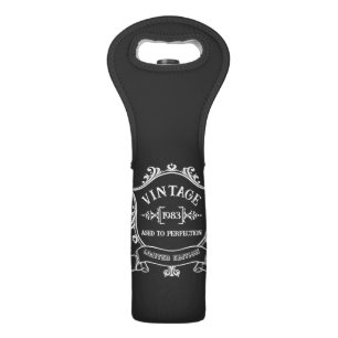 Vintage Year Aged to Perfection Custom Birth Year Wine Bag