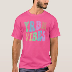 Vintage YEARBOOK VIBES YRBK Funny Publication Crew T-Shirt