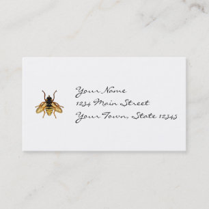 Vintage Yellow and Black Bee Business Card