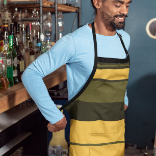 Vintage Yellow and Green Stripes Apron