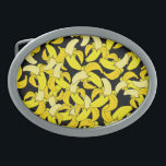 Vintage Yellow Bananas: Black Background Belt Buckle<br><div class="desc">Seamless pattern with yellow bananas on black background. Cute Vintage background. Bright summer fruits illustration. Fruit mix design for fabric and decor. Funny wallpaper for textile and fabric. Delight in a seamless pattern adorned with yellow bananas on a black background, perfect for summer. Get ready to indulge in the juicy...</div>
