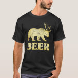 Vintage Yellow Bear Deer T-shirt at Zazzle