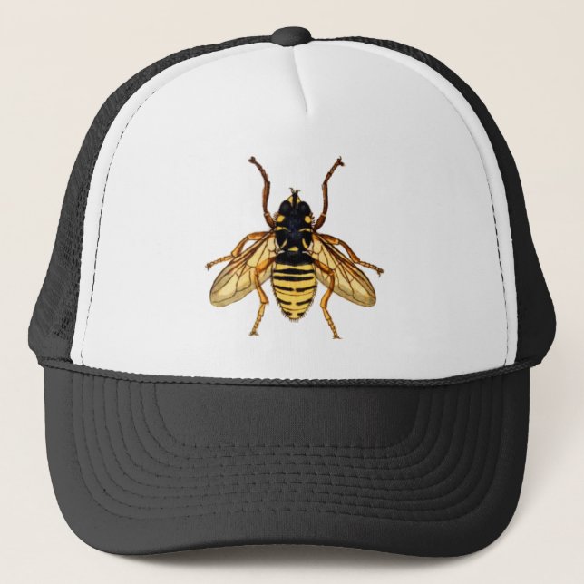 Vintage Yellow Bee Trucker Hat (Front)
