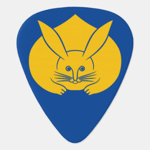 Vintage Yellow Blue Japan Rabbit Mon Oriental Guitar Pick