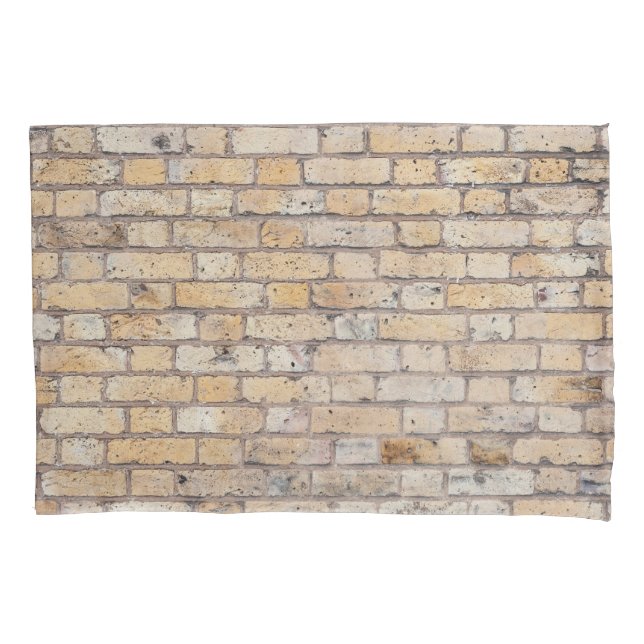 Vintage Yellow Brick Design Pillow Case (Front)